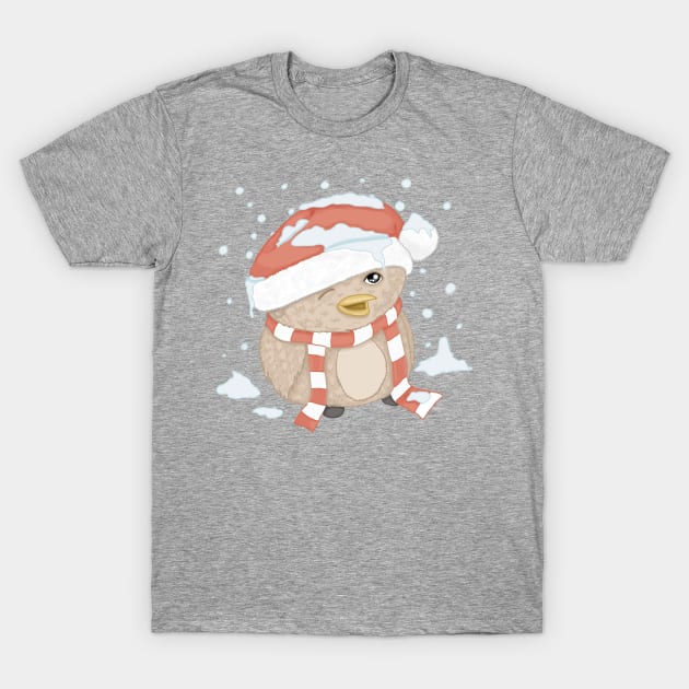 Lil Christmas Birdy Guy T-Shirt by Chelzzi